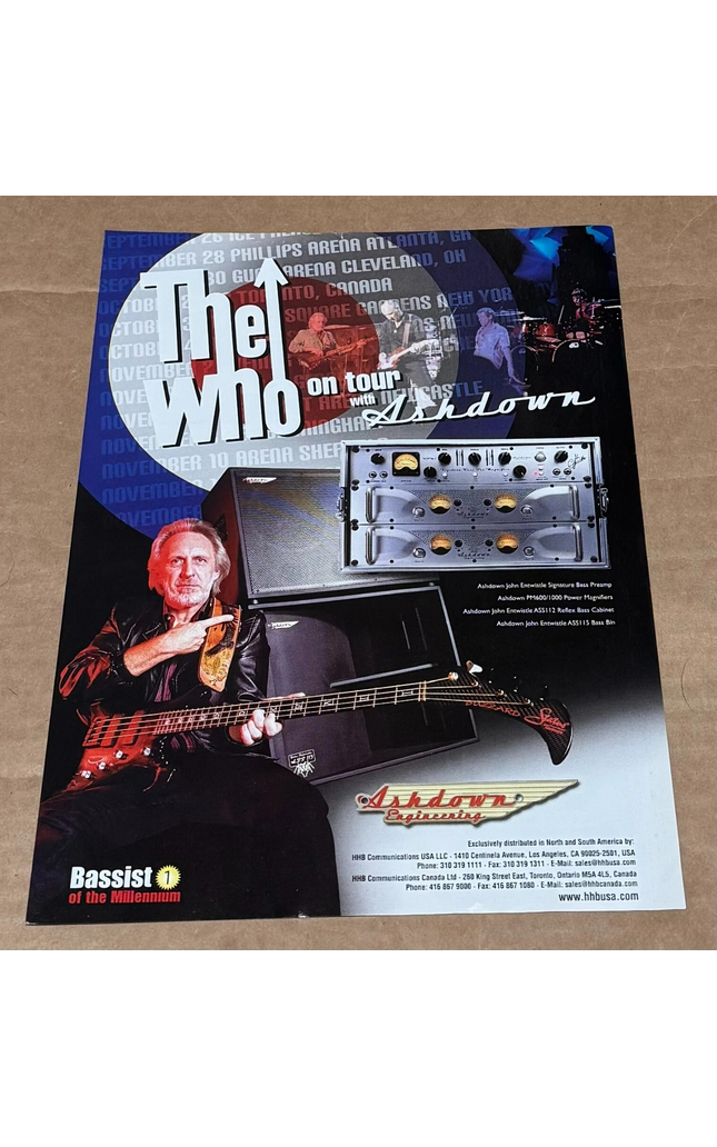 Ashdown Engineering - John Entwistle of The Who - 2001 Print Advertisement