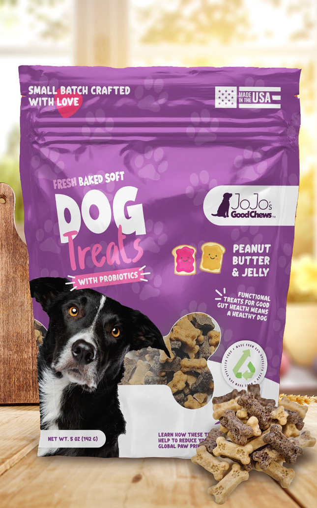 JoJo Good Chews Peanut Butter & Jelly Soft Chew Dog Treats