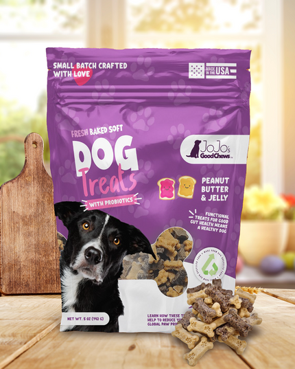 JoJo Good Chews Peanut Butter & Jelly Soft Chew Dog Treats