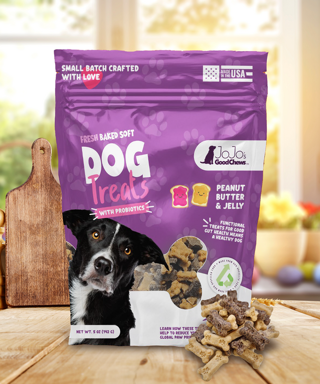 JoJo Good Chews Peanut Butter & Jelly Soft Chew Dog Treats