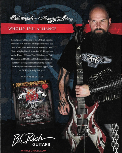B.C. RICH GUITARS - KERRY KING of SLAYER - 2006 Print Advertisement