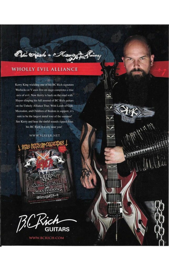 B.C. RICH GUITARS - KERRY KING of SLAYER - 2006 Print Advertisement