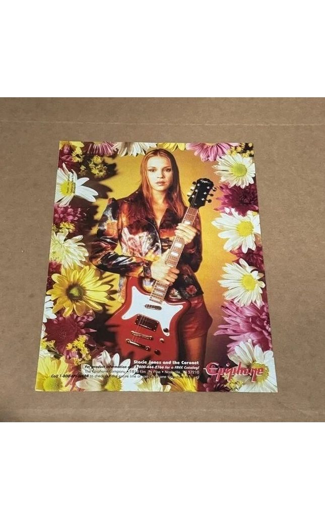 EPIPHONE GUITARS - STACIE JONES - CORONET - 1996 Print Advertisement