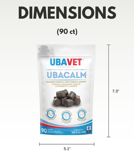 UBAVET Ubacalm Calming and Stress Relief Soft Dog Chews