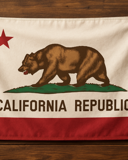 California Flag With Grommets Along with Edges for Wall Hanging