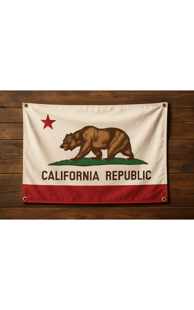 California Flag With Grommets Along with Edges for Wall Hanging