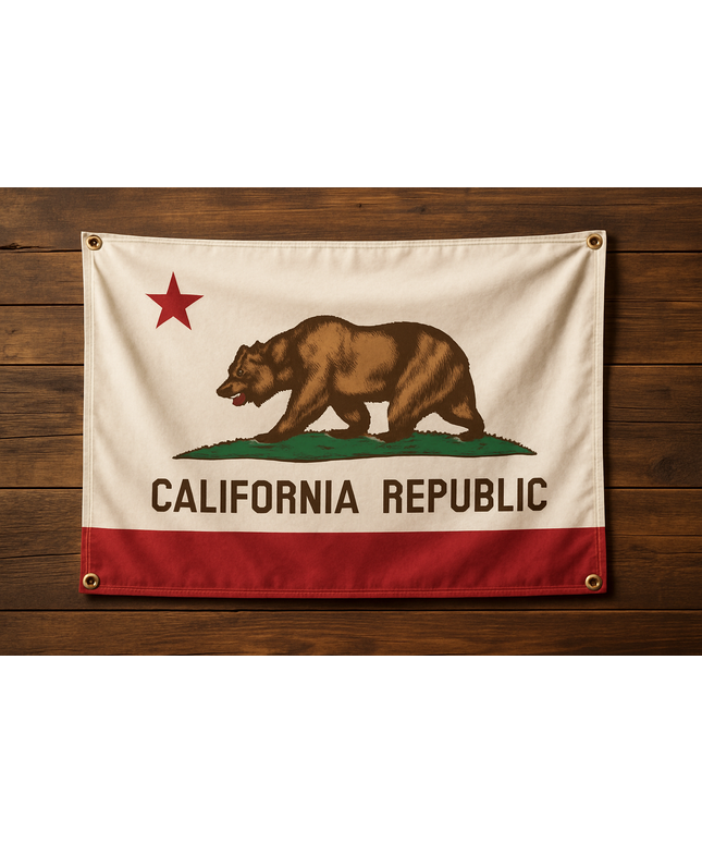 California Flag With Grommets Along with Edges for Wall Hanging
