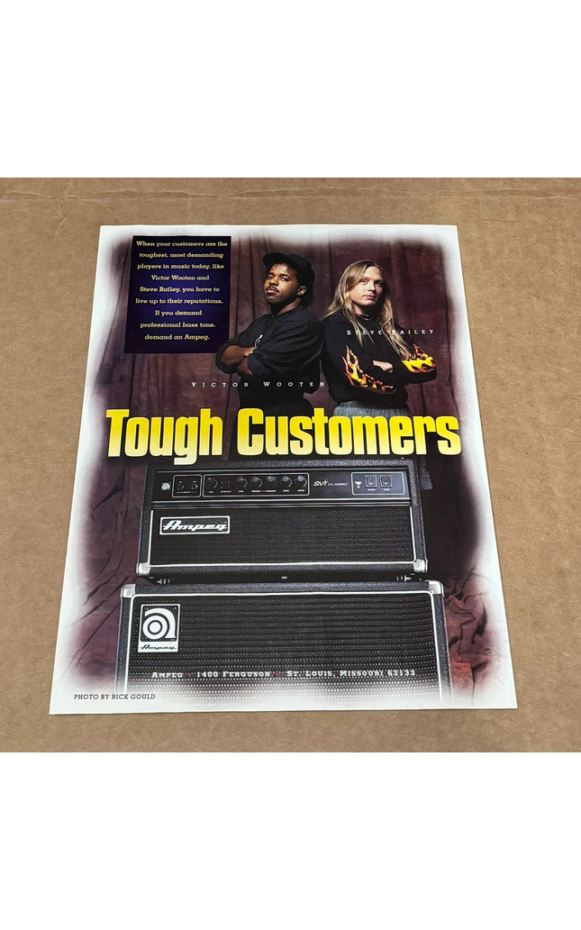 AMPEG AMPS - VICTOR WOOTEN & STEVE BAILEY - 1998 Print Advertisement
