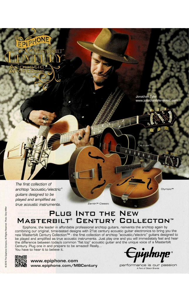 EPIPHONE GUITARS - JONATHAN TYLER - 2016 Print Advertisement