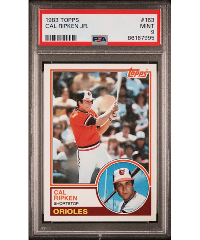 Graded 1983 Topps Cal Ripken Jr. #163 2nd Year Baseball Card PSA 9 Mint