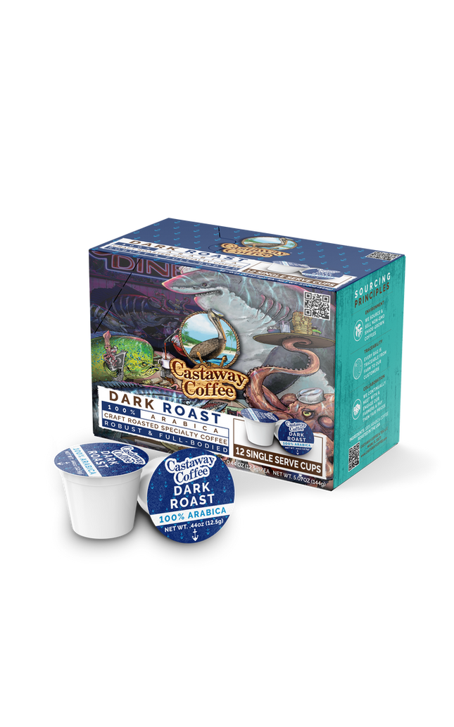 Castaway Coffee Dark Roast K-Cup Pod 12 Count