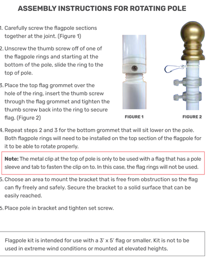 Aluminum Rotating Flagpole