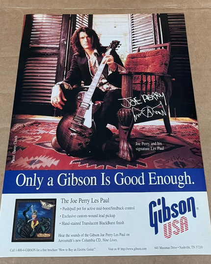 Gibson Guitars - Les Paul Signature - Joe Perry of Aerosmith - v2 1997 Print Ad