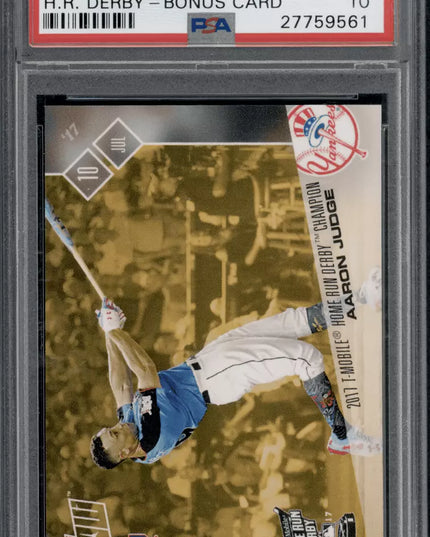 Graded 2017 Topps Now Aaron Judge #HRDB1 Home Run Derby Bonus Card Rookie RC Baseball Card PSA 10 Gem Mint