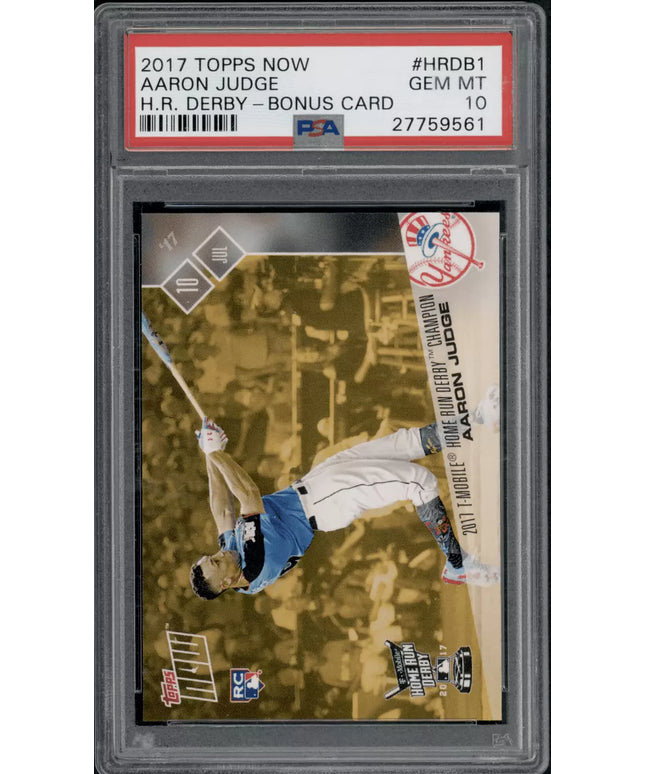 Graded 2017 Topps Now Aaron Judge #HRDB1 Home Run Derby Bonus Card Rookie RC Baseball Card PSA 10 Gem Mint