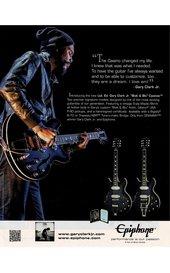 EPIPHONE GUITARS - GARY CLARK JR - 2015 v2 Print Advertisement