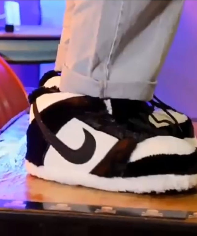Sneaker Slippers Black and white panda Jordan 1 unisex for adults&kids