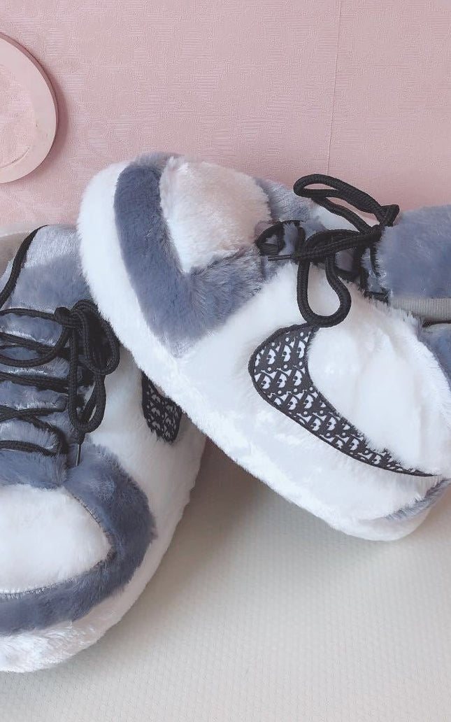 Sneaker Slippers  Gray Jordan 1 Dior unisex for adults&kids