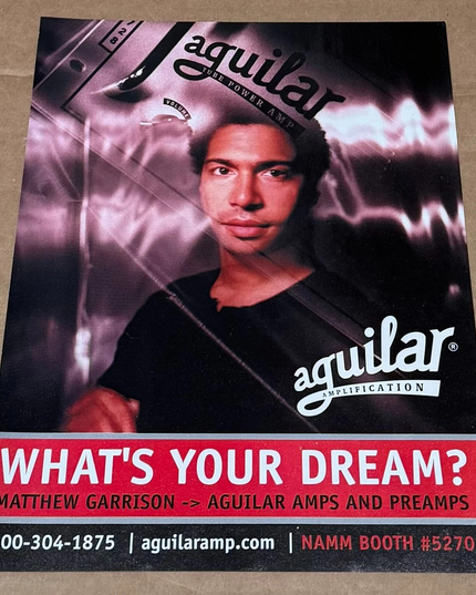 AGUILAR AMPS - Matthew Garrison - 2001 Print Advertisement