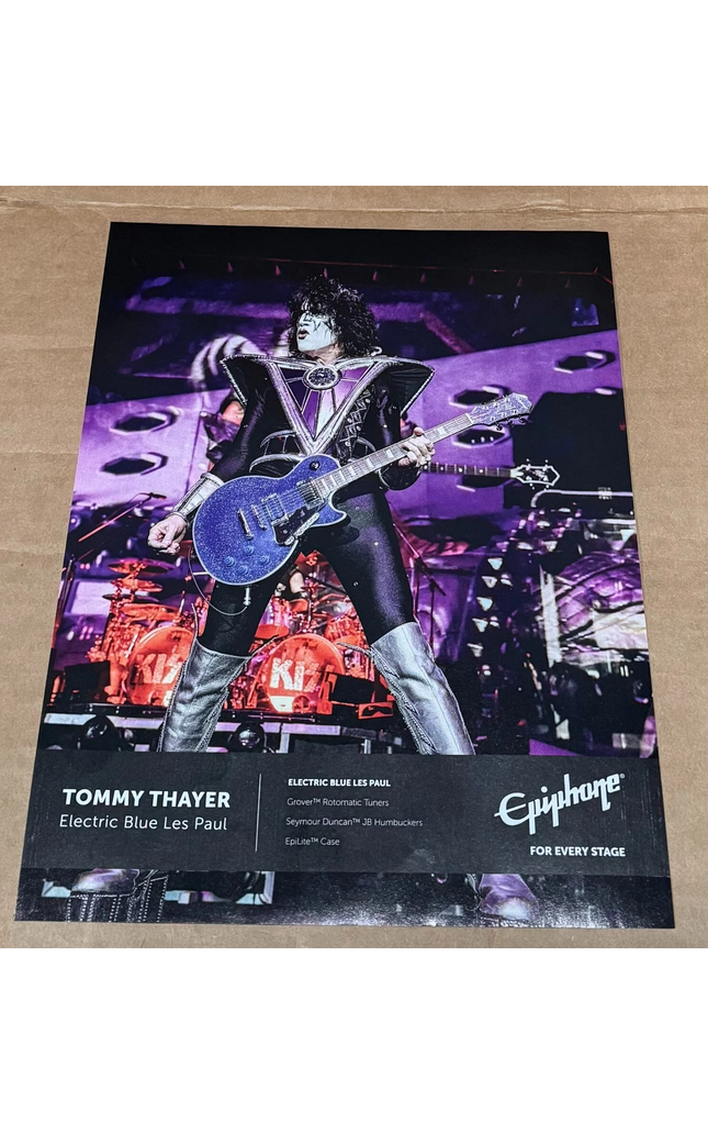 TOMMY THAYER of KISS - EPIPHONE GUITARS - 2020 Print Advertisement