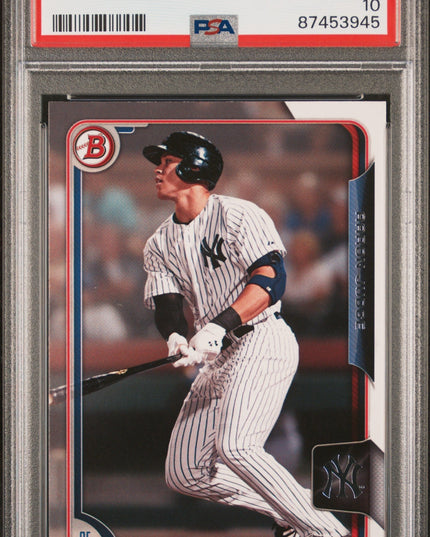 Graded 2015 Topps Bowman Draft Aaron Judge #150 Rookie RC Baseball Card PSA 10 Gem Mint