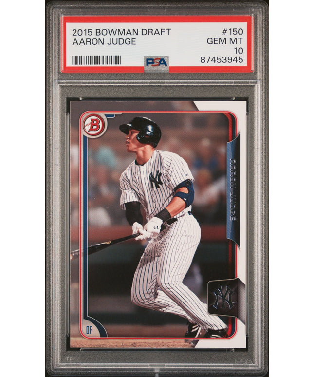 Graded 2015 Topps Bowman Draft Aaron Judge #150 Rookie RC Baseball Card PSA 10 Gem Mint