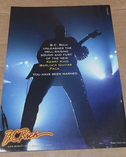 B.C. RICH GUITARS - KERRY KING of SLAYER - 2003 Print Advertisement