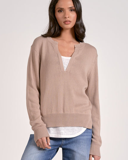 Oatmeal Twofer Sweater