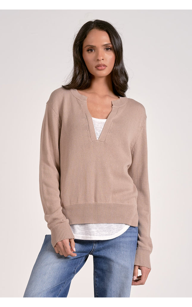 Oatmeal Twofer Sweater