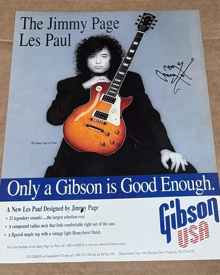 Gibson Guitars - Jimmy Page of Led Zeppelin - 1996 Print Advertisement