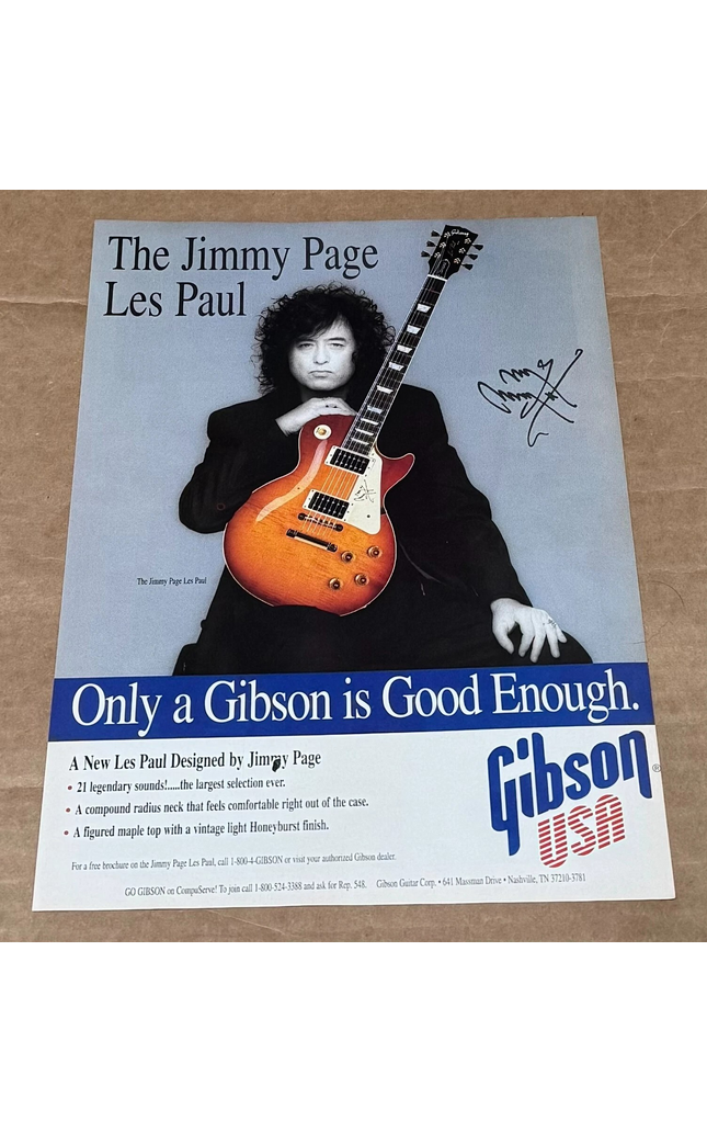 Gibson Guitars - Jimmy Page of Led Zeppelin - 1996 Print Advertisement