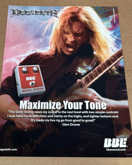 BBE SOUND - GLEN DROVER of MEGADETH - 2007 Print Advertisement