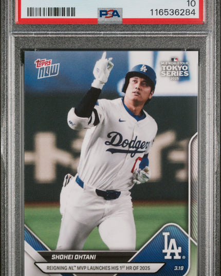 Graded 2025 Topps Now Shohei Ohtani #5 Baseball Card PSA 10 Gem Mint