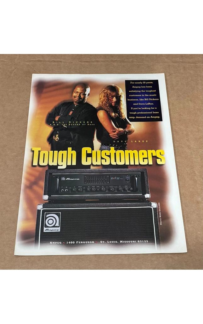 AMPEG AMPS - Bill Dickens & Dave LaRue - 1996 Print Advertisement