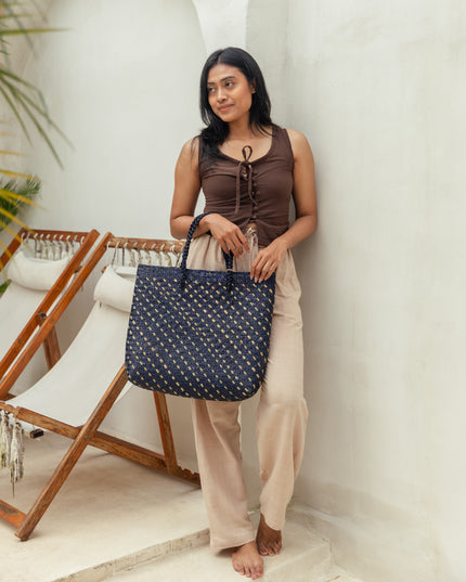 Cove Rattan Beach Tote Bag