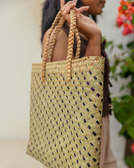 Cove Rattan Beach Tote Bag