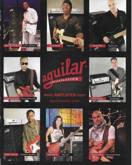 AGUILAR AMPS - Fitzgerald / Smith / Firth / Lemoyne / Farmer - 2008 Print Ad