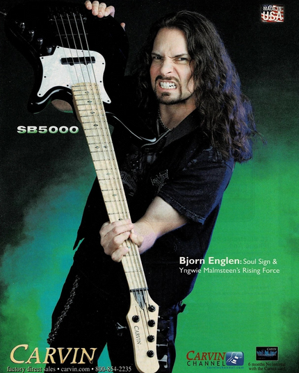 CARVIN GUITARS - BJORN ENGLEN OF SOUL SIGN - 2010 Print Ad