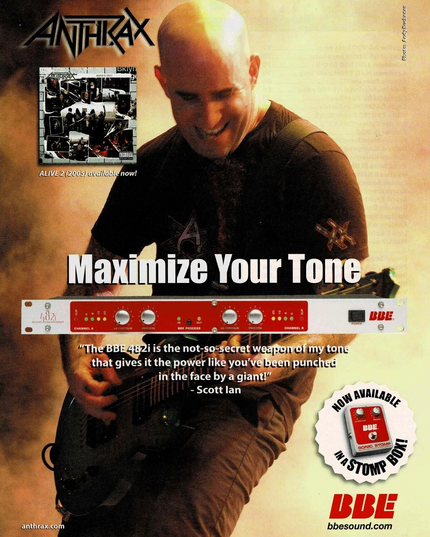 Scott Ian of Anthrax - BBE SOUND - 2006 Print Advertisement
