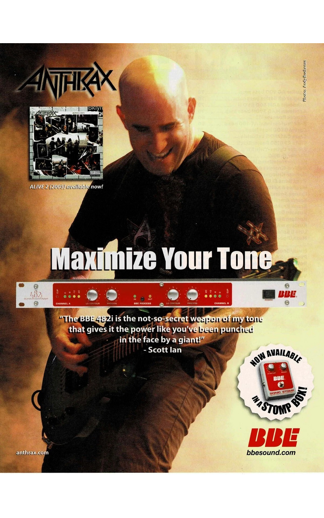 Scott Ian of Anthrax - BBE SOUND - 2006 Print Advertisement