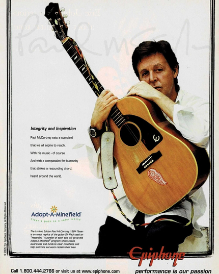 PAUL MCCARTNEY - EPIPHONE GUITARS - 2005 Print Advertisement