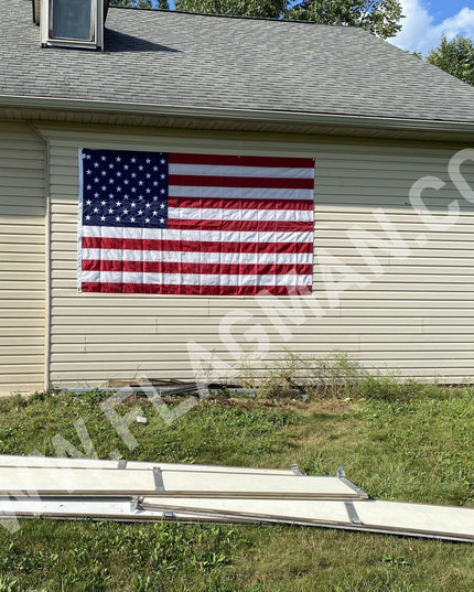 Nylon American Flag with Grommets Along Edges for Wall Hanging - Indoor or Outdoor *Made in USA*