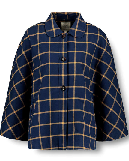 Woven Cape with Button Front