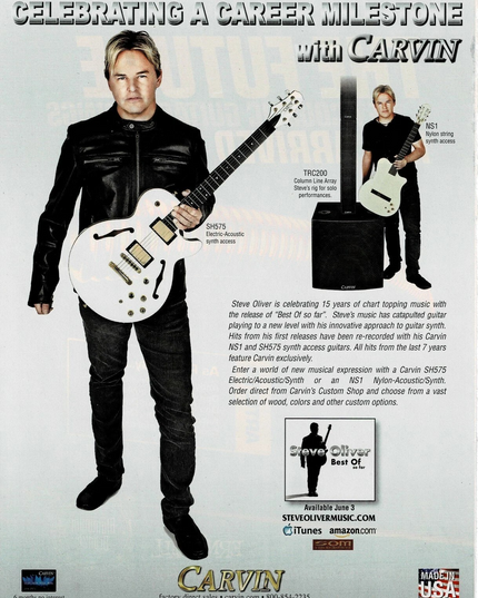 CARVIN GUITARS / AMPS - STEVE OLIVER - Print Advertisement