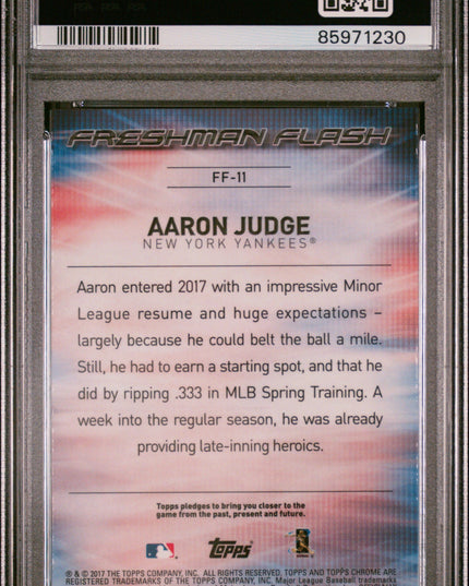 Graded 2017 Topps Chrome Aaron Judge #FF11 Freshman Flash Rookie RC Baseball Card PSA 10 Gem Mint
