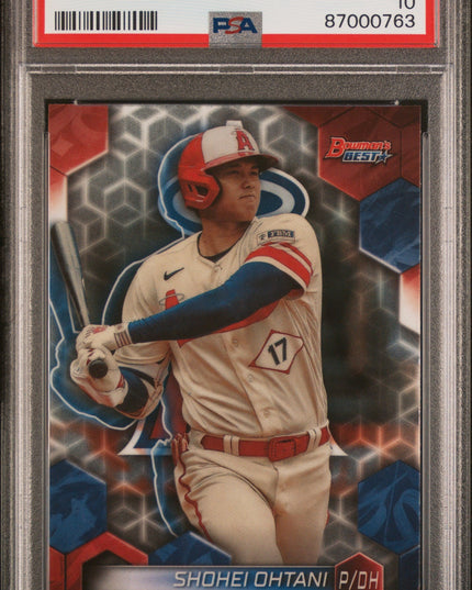 Graded 2023 Topps Bowmans Best Shohei Ohtani #62 Baseball Card PSA 10 Gem Mint