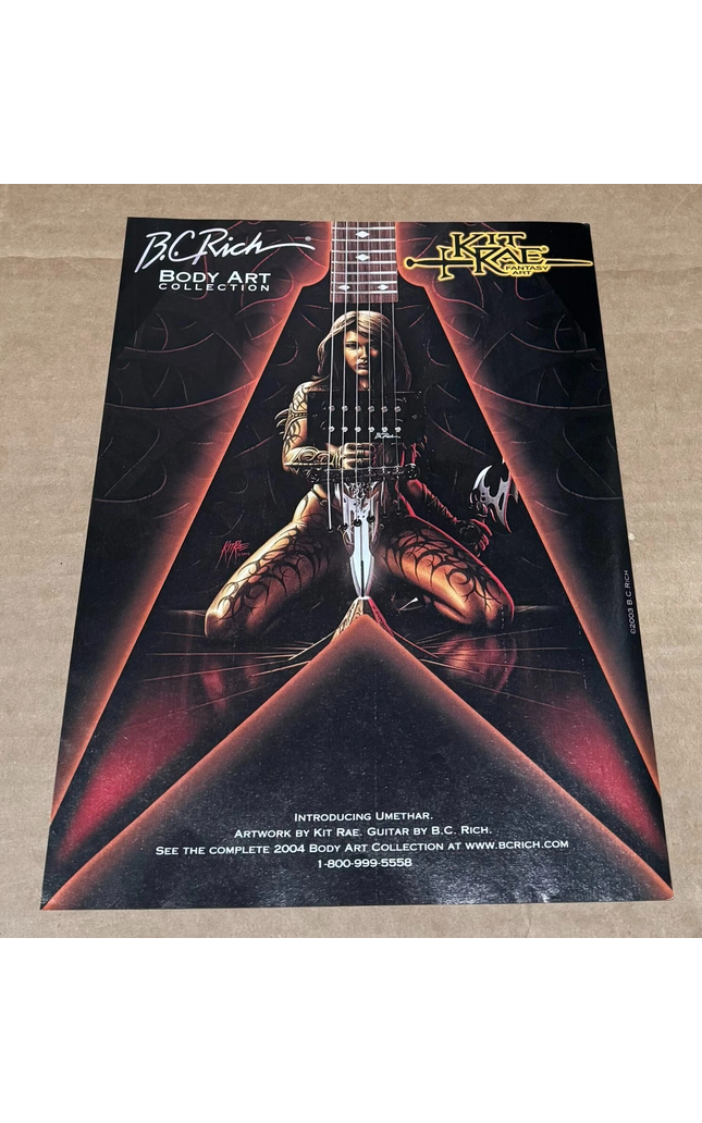 B.C. RICH GUITARS - BODY ART COLLECTION - KIT RAE - 2004 Print Ad