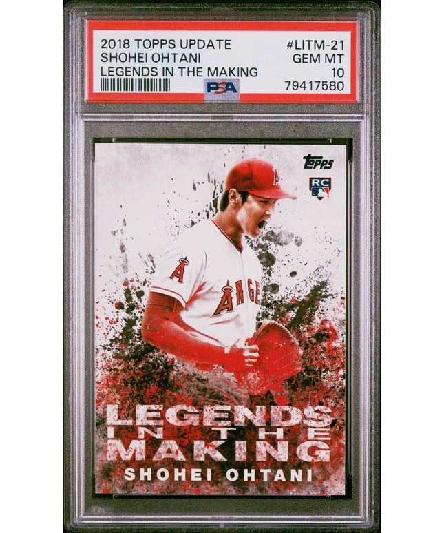 Graded 2018 Topps Update Shohei Ohtani #LITM21 Legends In The Making Rookie RC Baseball Card PSA 10 Gem Mint