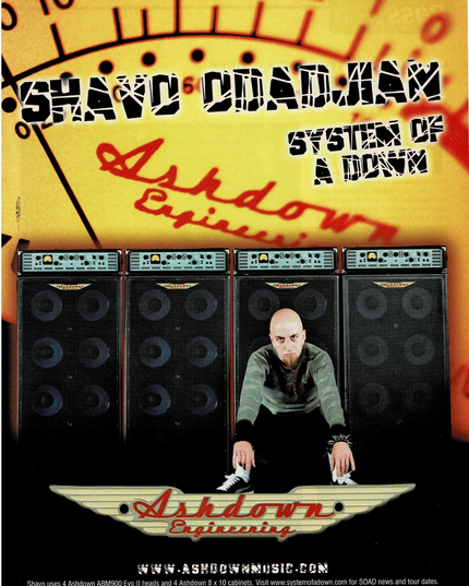 Shavo Odadjian of System Of A Down - Ashdown Engineering - 2004 Print Ad