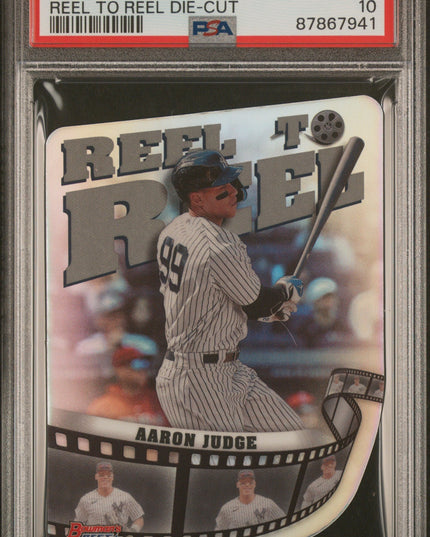 Graded 2023 Topps Bowmans Best Aaron Judge #RR20 Reel to Reel Die Cut Baseball Card PSA 10 Gem Mint